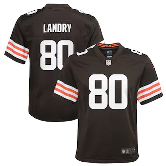 youth nike jarvis landry brown cleveland browns game jersey